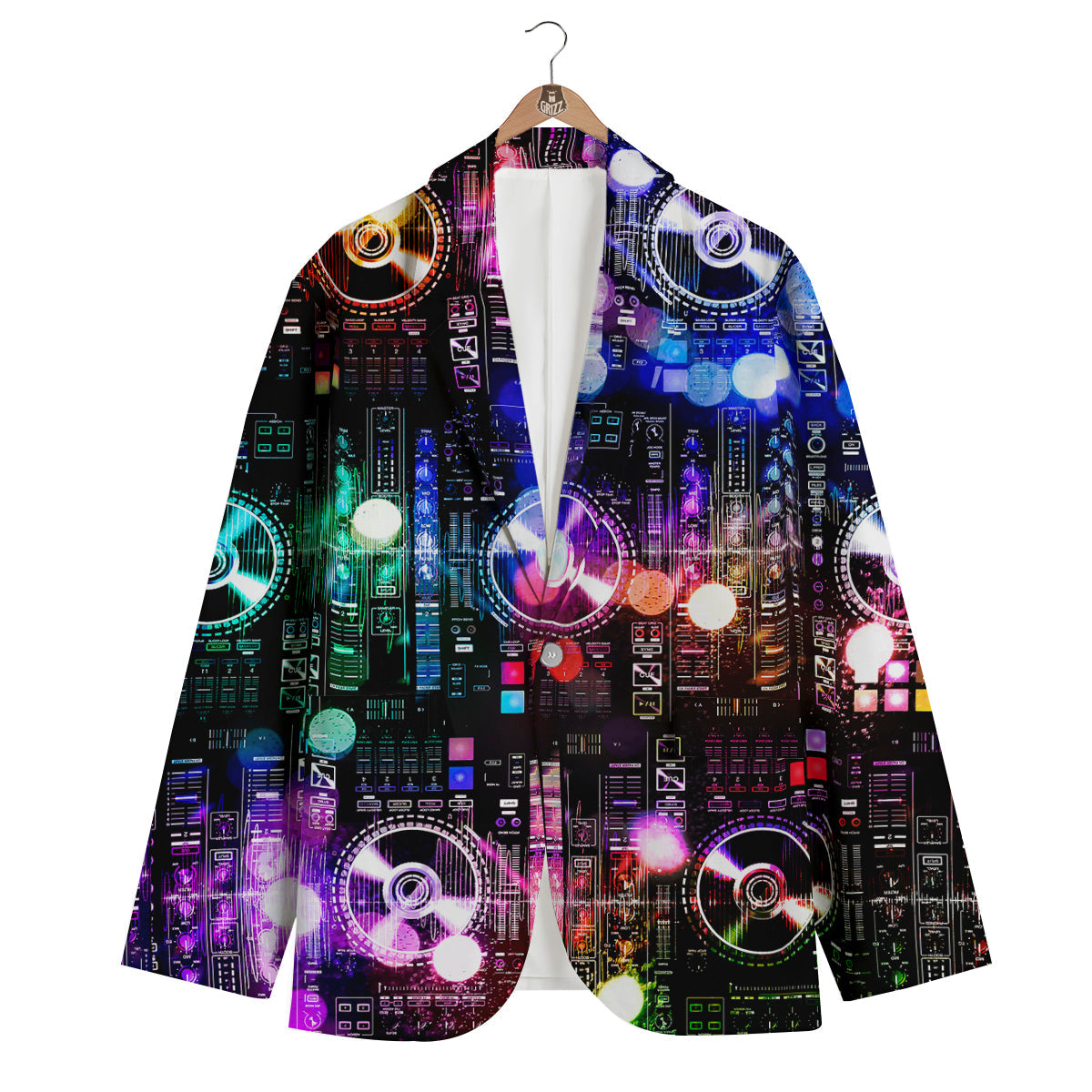 DJ Controller Print Men's Blazer-grizzshop
