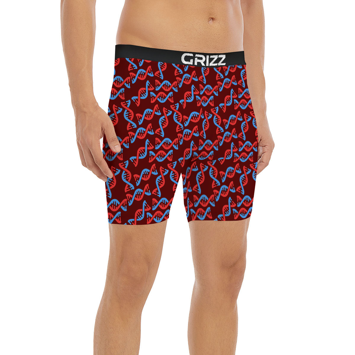 DNA Helix Print Pattern Boxer Briefs-grizzshop