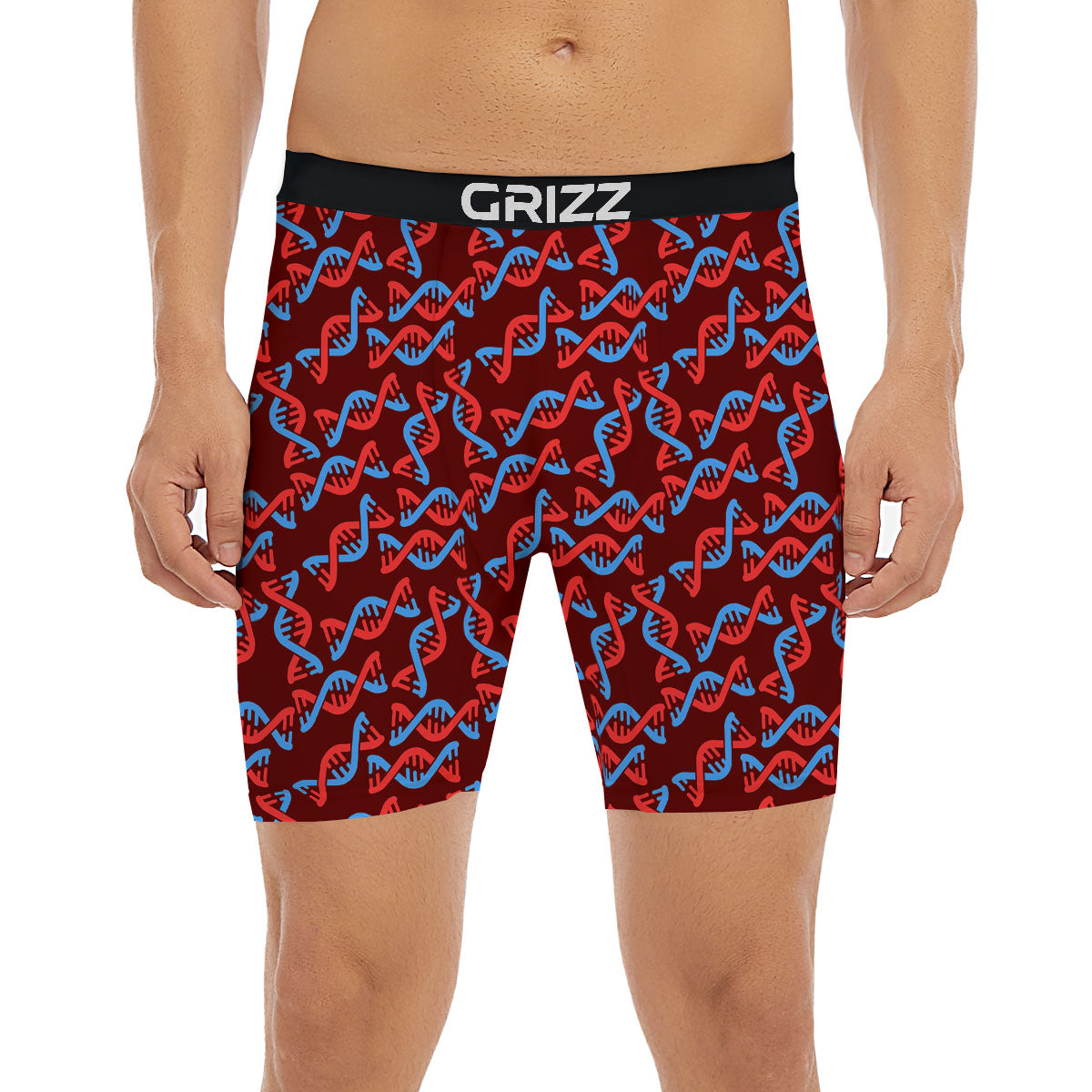 DNA Helix Print Pattern Boxer Briefs-grizzshop