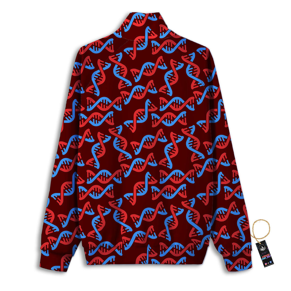 DNA Helix Print Pattern Track Jacket-grizzshop