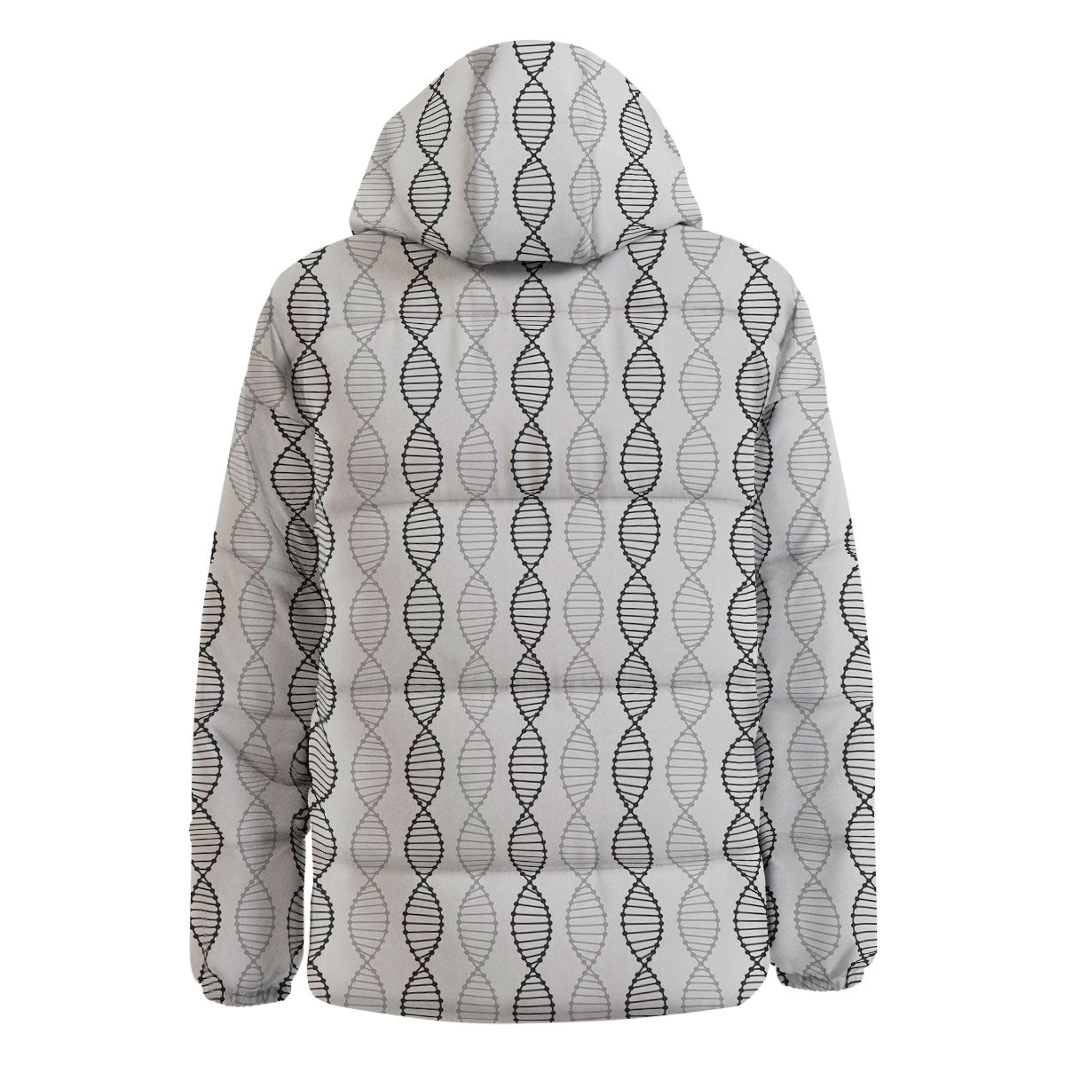 DNA Strands Print Pattern Down Jacket-grizzshop