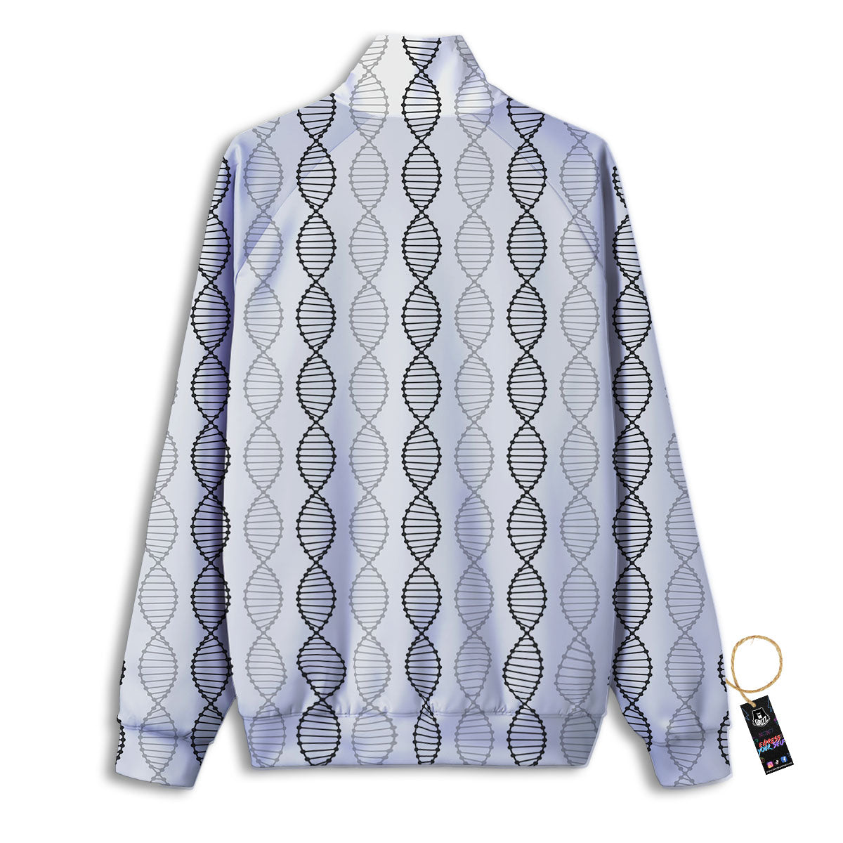 DNA Strands Print Pattern Track Jacket-grizzshop