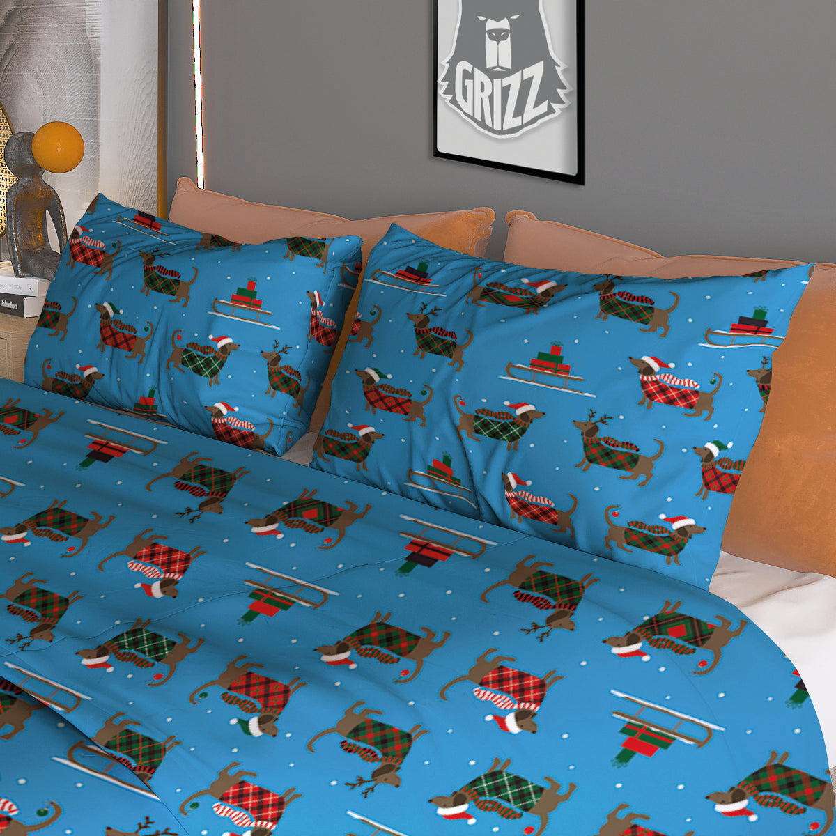 Eggplant Funny Print Pattern Duvet Cover Bedding Set