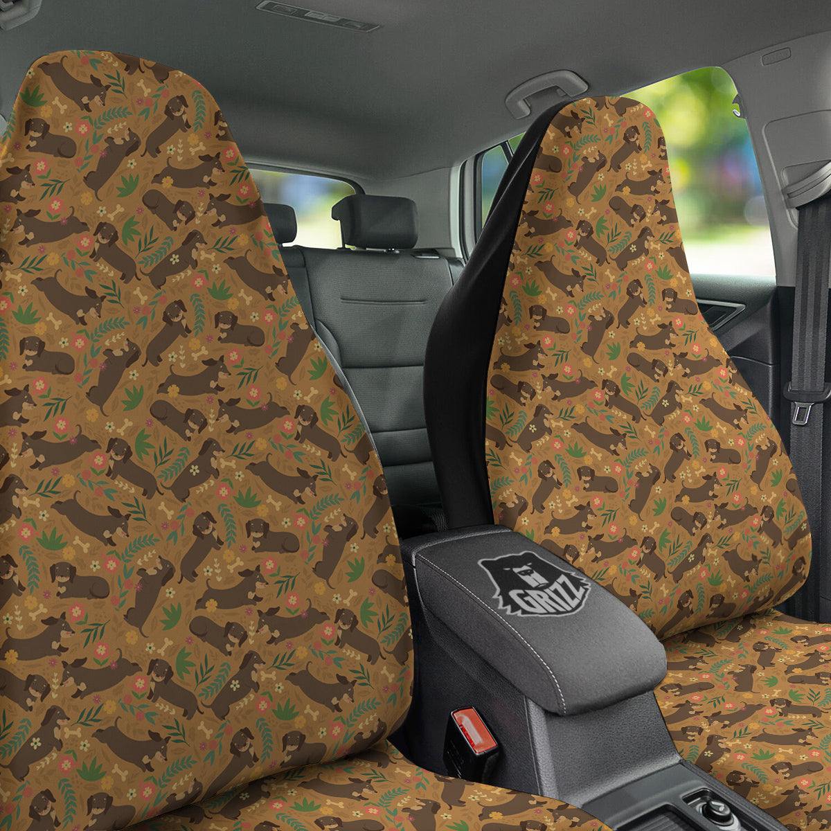 Dachshund Cute Print Pattern Car Seat Covers-grizzshop
