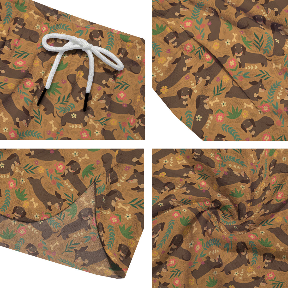 Dachshund Cute Print Pattern Men's Running Shorts-grizzshop