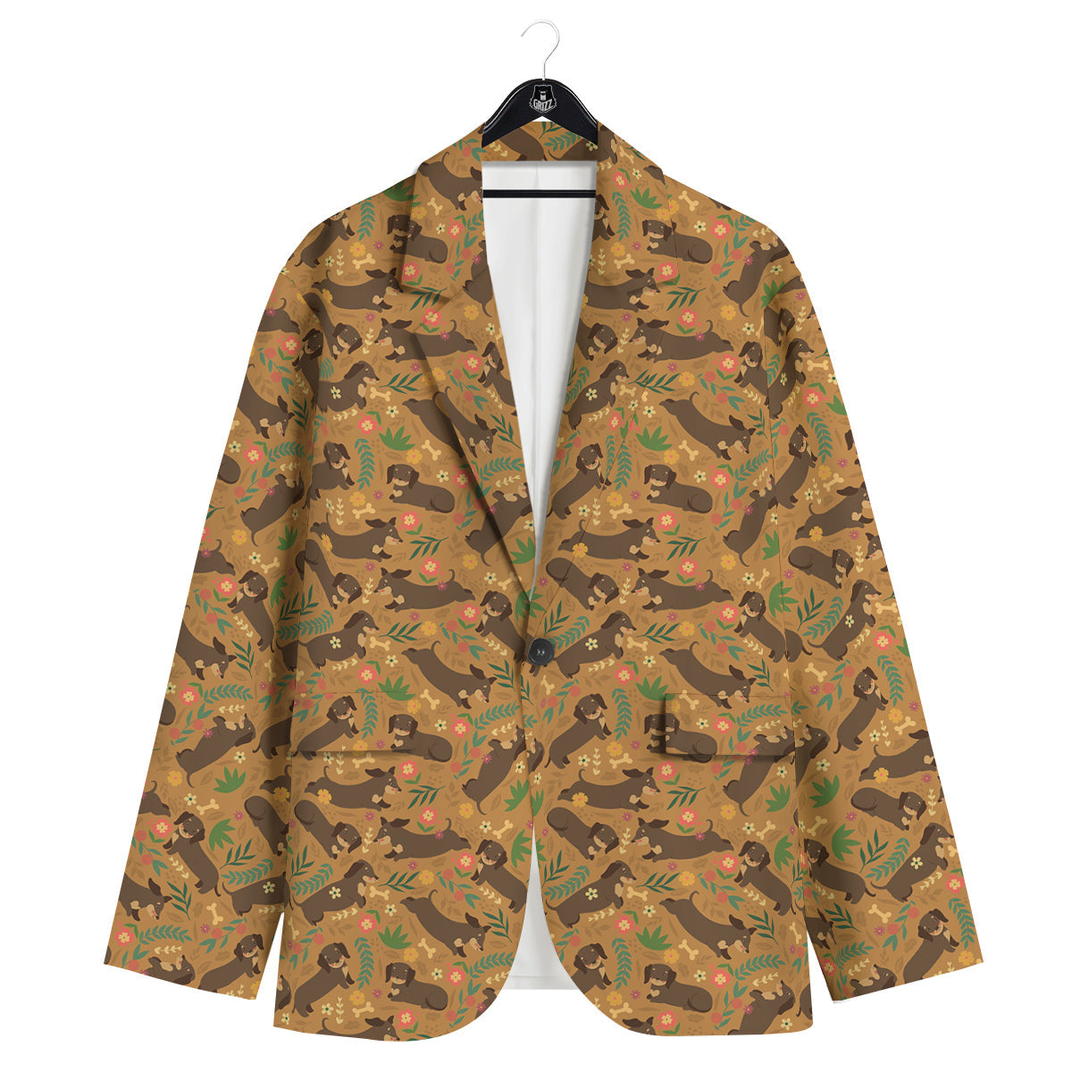 Dachshund Cute Print Pattern Men's Sport Coat-grizzshop