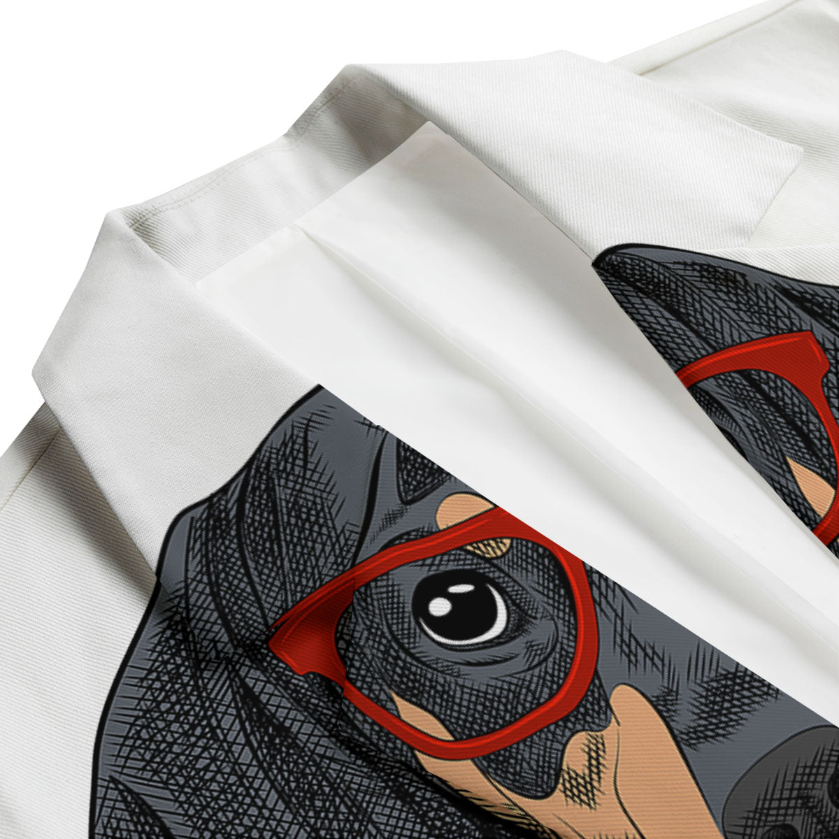 Dachshund Wearing Red Sunglasses Print Men's Blazer-grizzshop