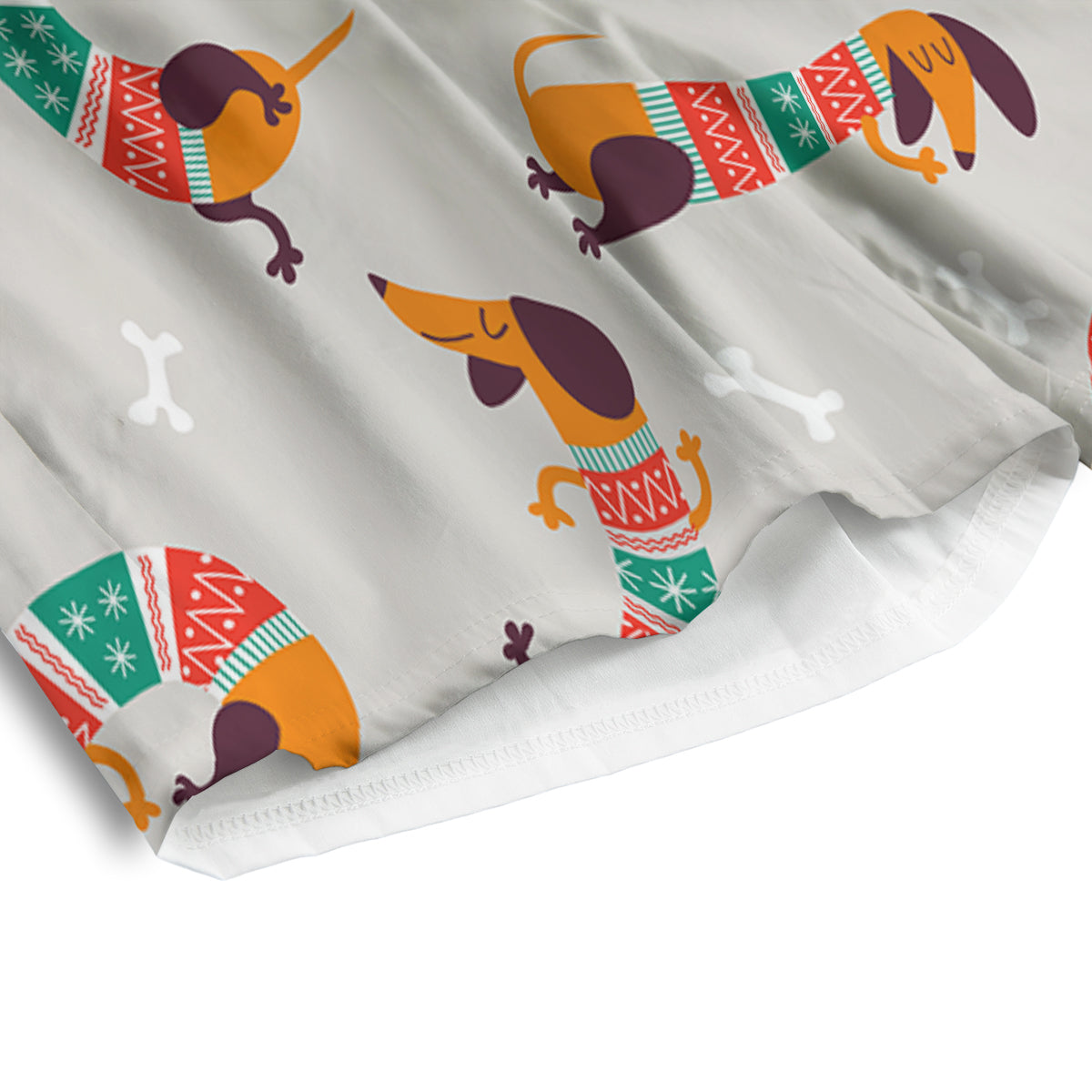 Dachshund Xmas Print Pattern Men's Athletic Shorts