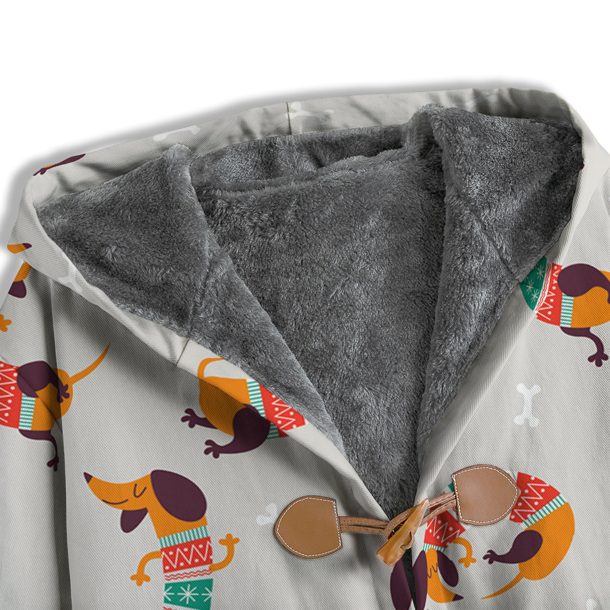 Dachshund Xmas Print Pattern Men's Windbreaker Jacket-grizzshop