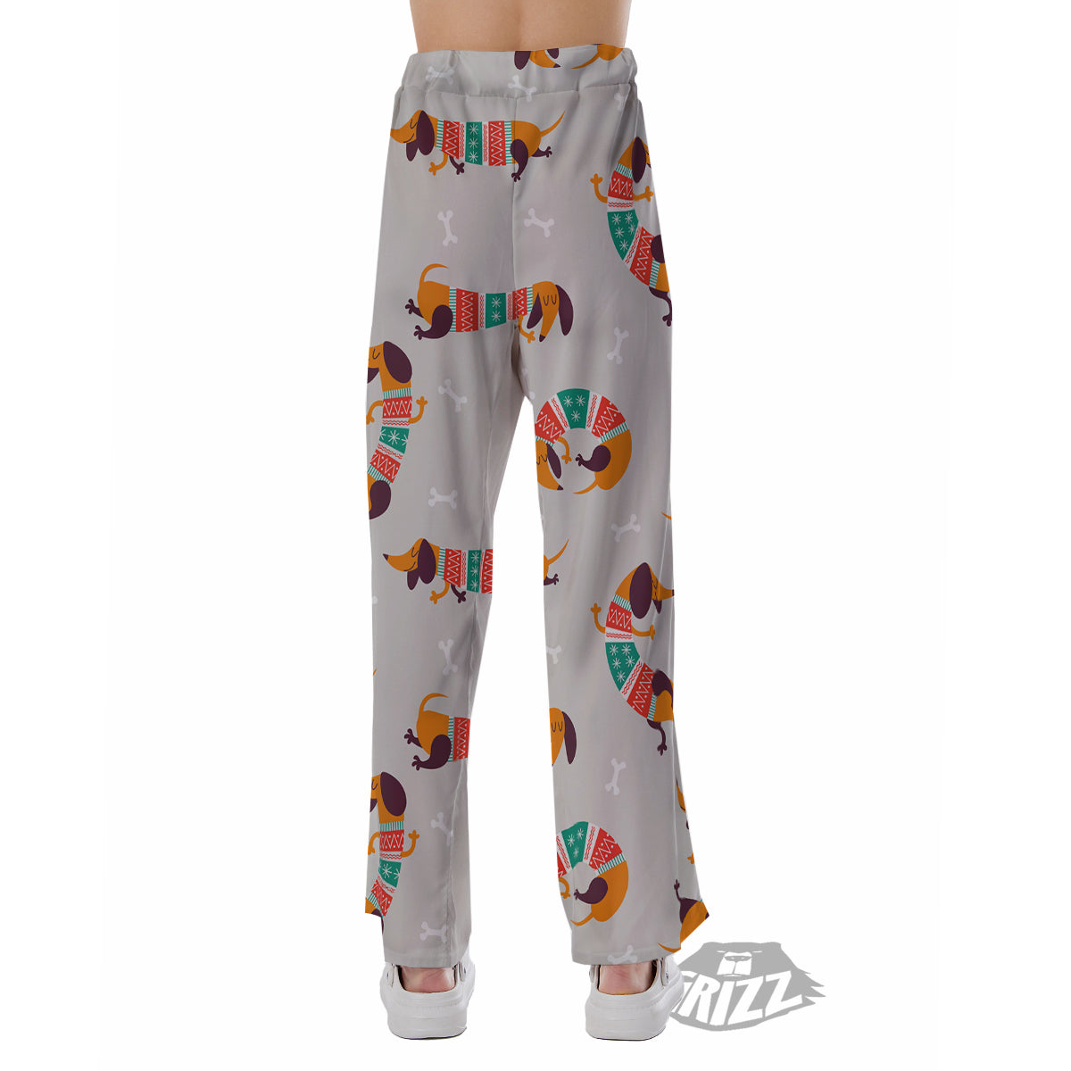 Dachshund Xmas Print Pattern Pajama Pants-grizzshop