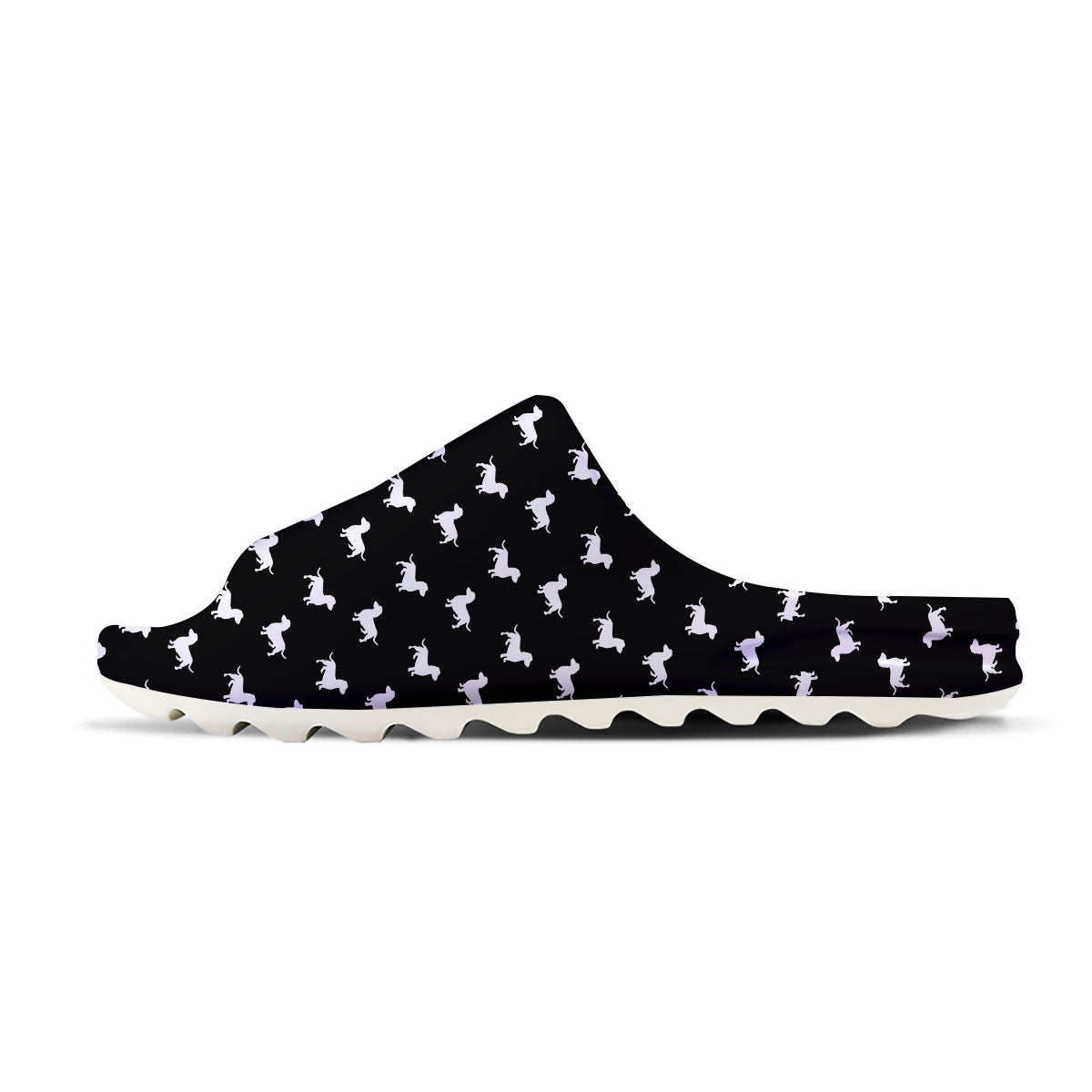 Dachshund White And Black Print Pattern Sandals-grizzshop