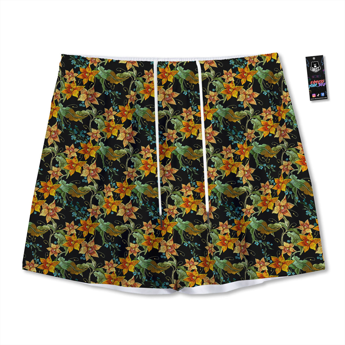 First In Last Out Firefighter Print Mesh Shorts