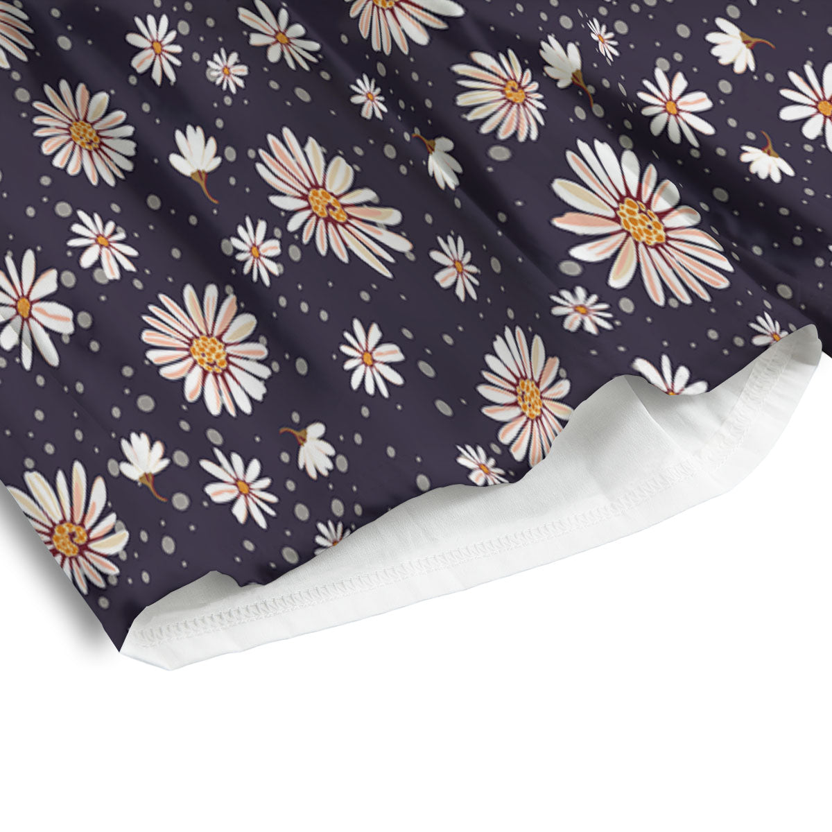 Daisy Flower Polka Dot Print Pattern Men's Athletic Shorts-grizzshop