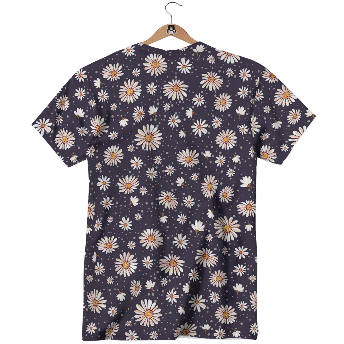 Daisy Flower Polka Dot Print Pattern T-Shirt-grizzshop
