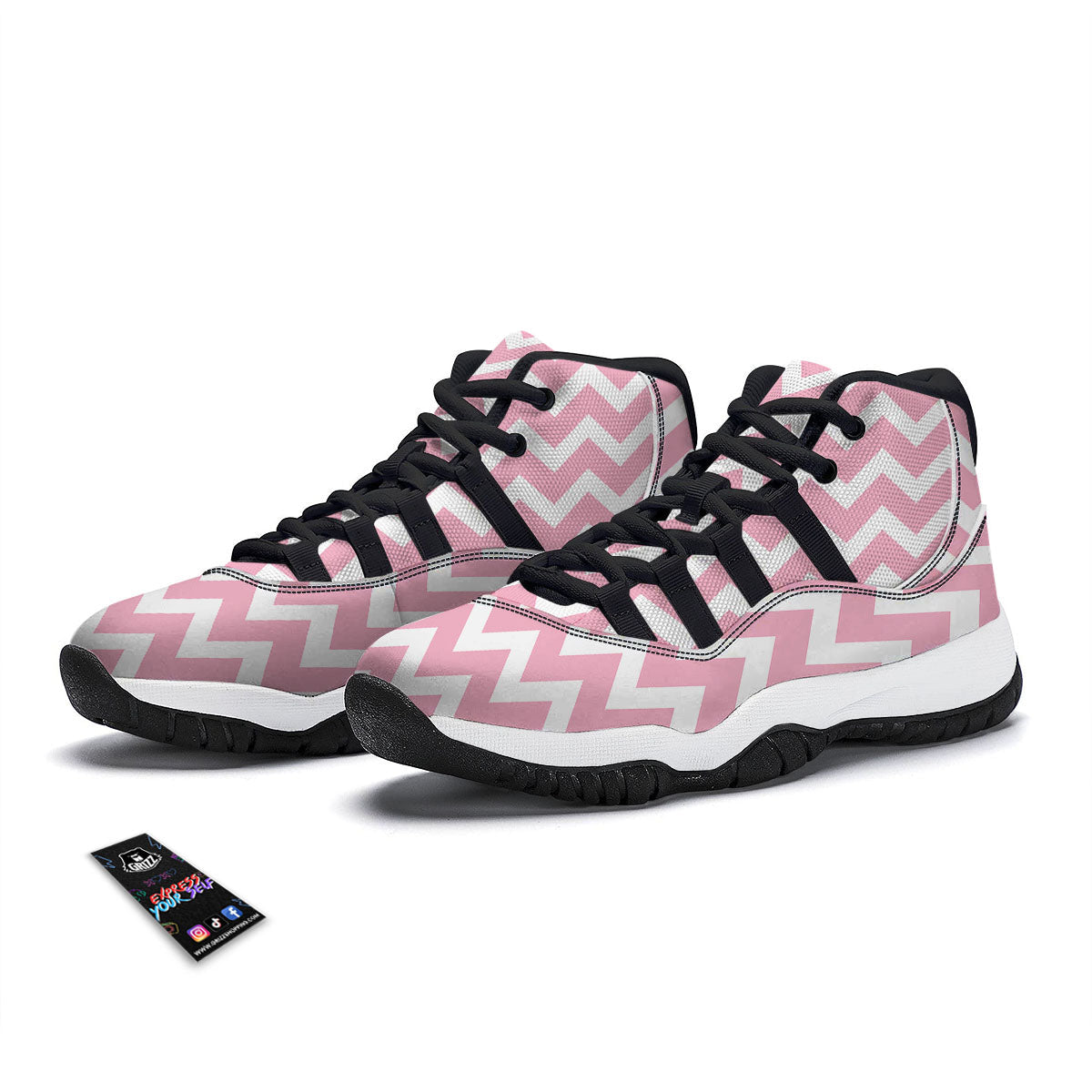 Daisy Tartan Green Print Pattern Black Bball Shoes-grizzshop