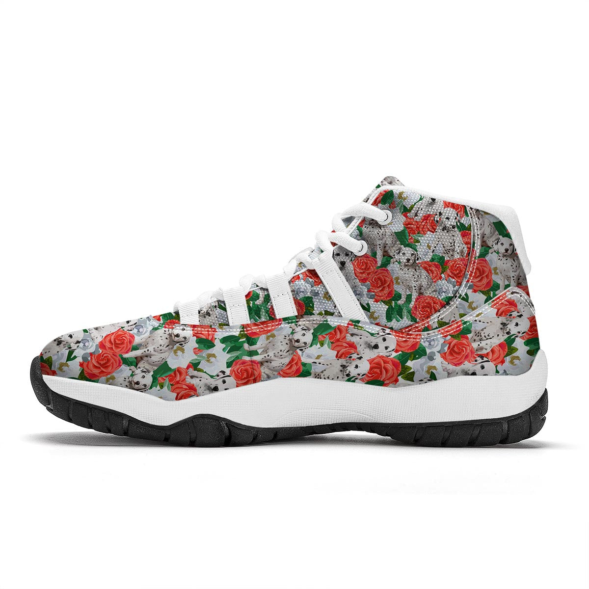 Dalmatian Dog Puppy Pattern Print White Bball Shoes-grizzshop