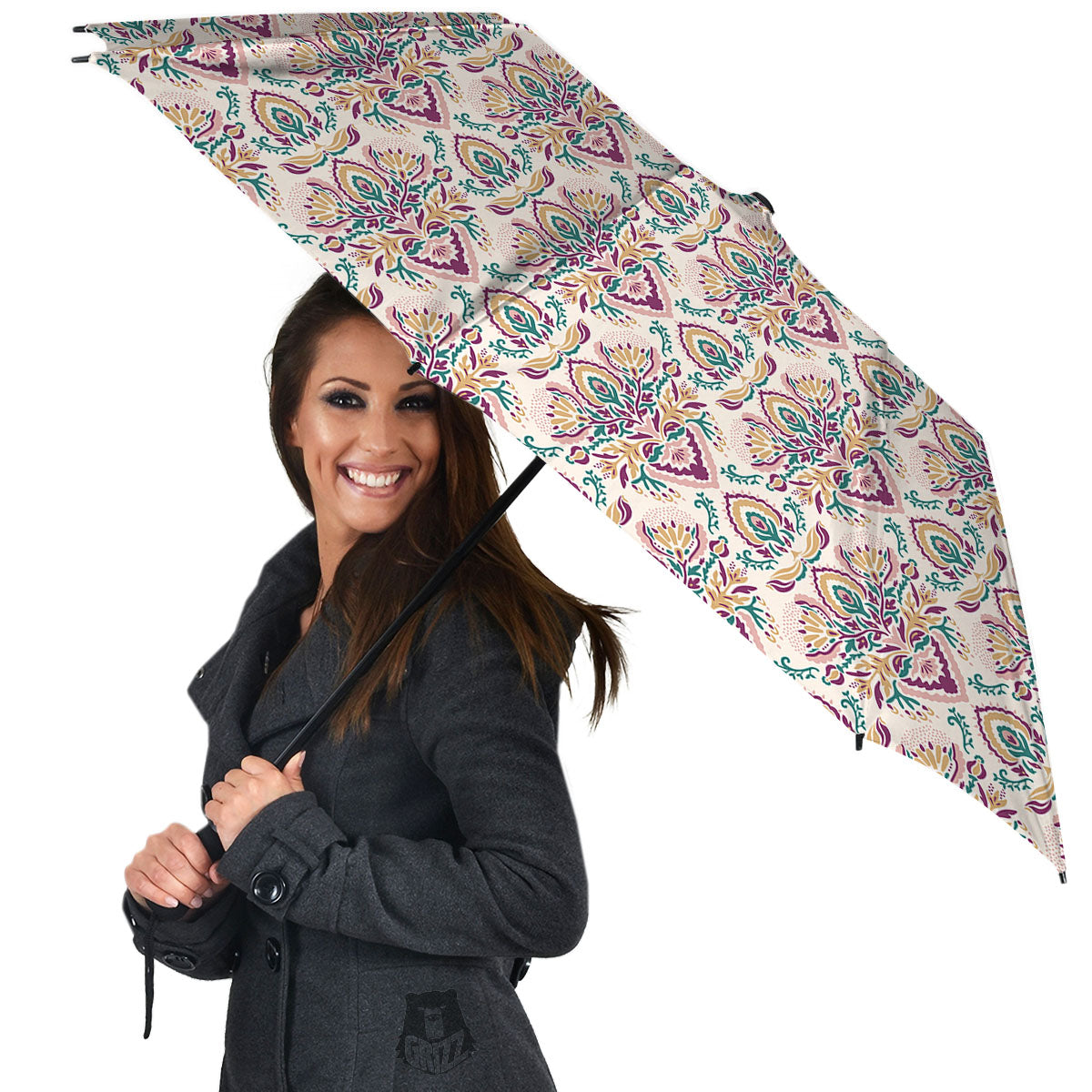 Damask Colorful Print Pattern Umbrella-grizzshop