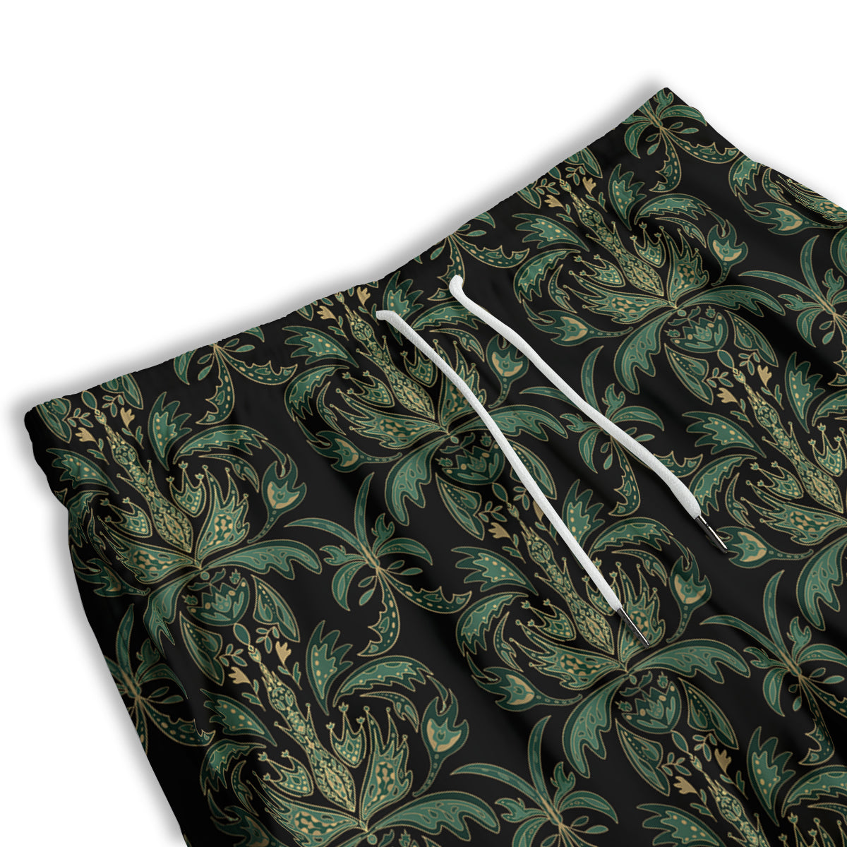 Damask Floral Western Vintage Print Pattern Men's Athletic Shorts