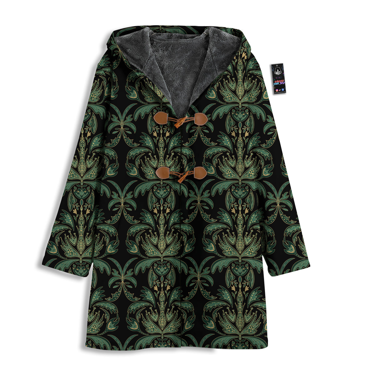 Damask Floral Western Vintage Print Pattern Men's Windbreaker Jacket-grizzshop