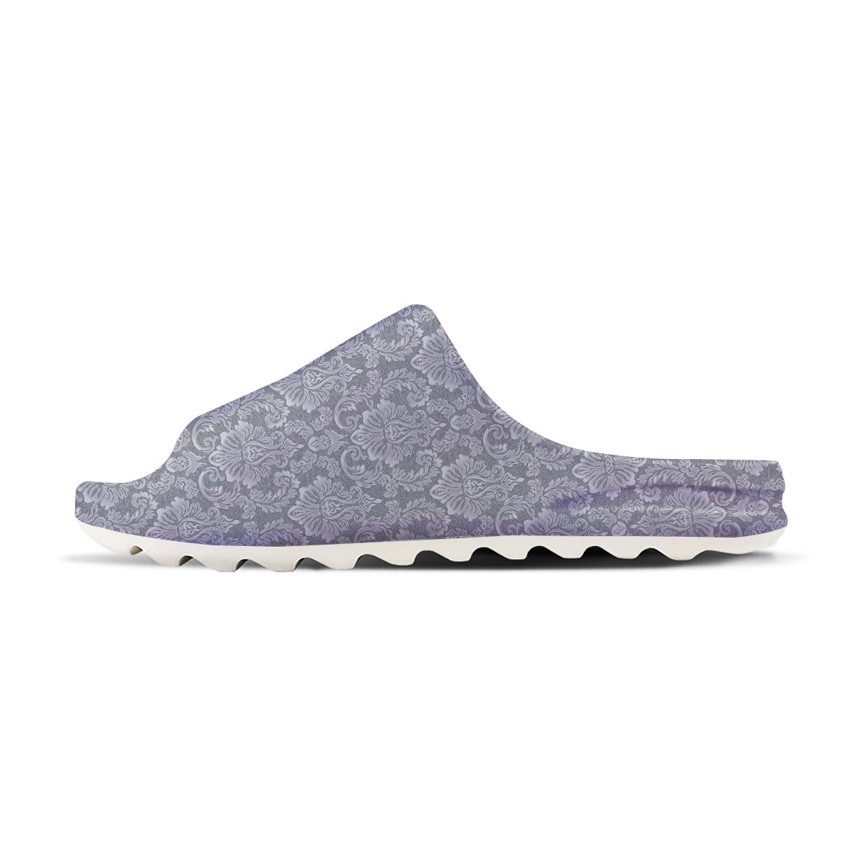Damask Grey Print Pattern Sandals-grizzshop