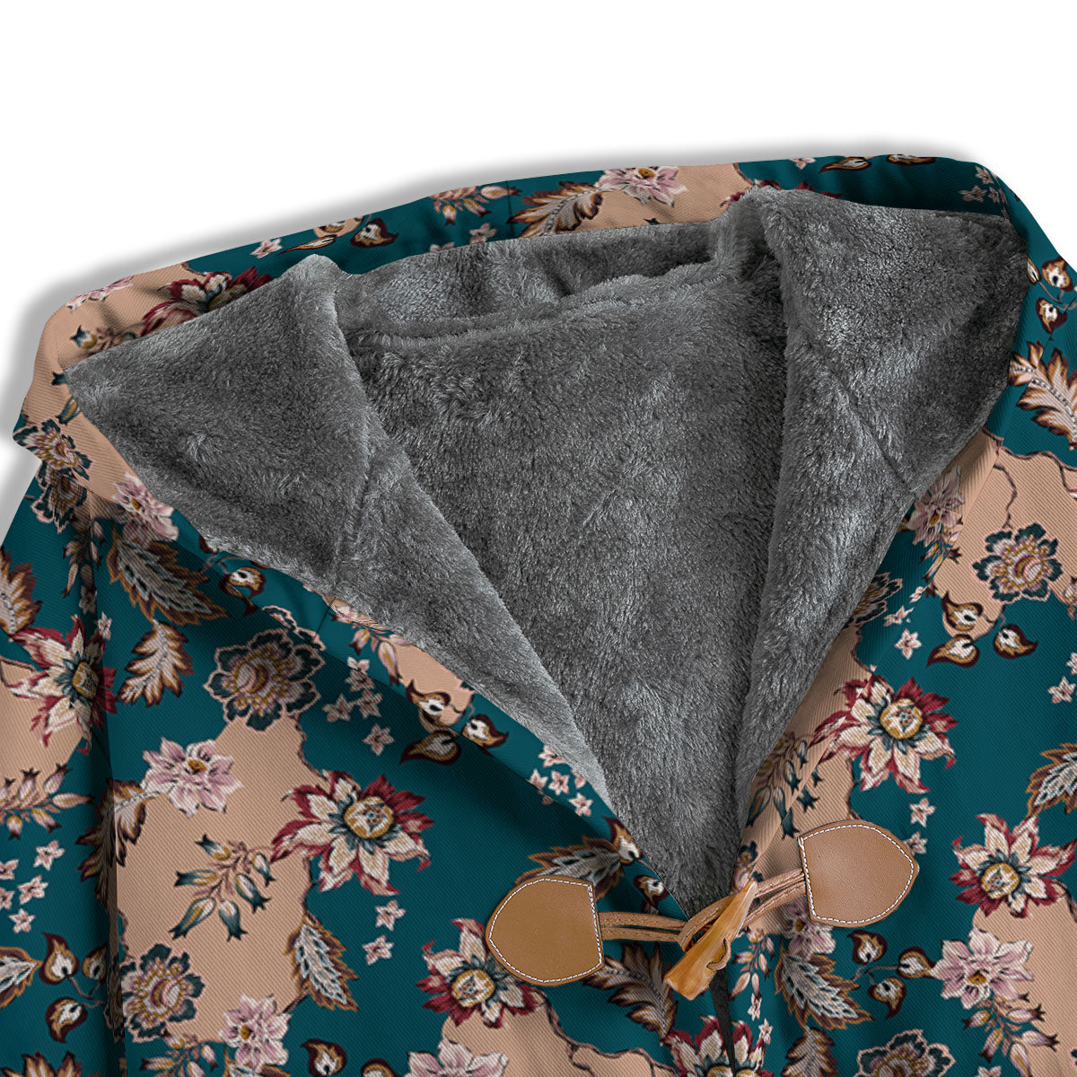 Damask Teal And Blue Print Pattern Men's Windbreaker Jacket-grizzshop