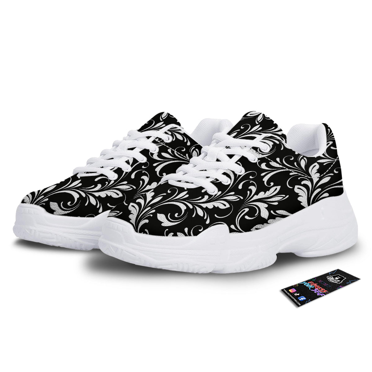 Black White Duck Mallard Pattern Prin Men Women's High Top Shoes main image 0
