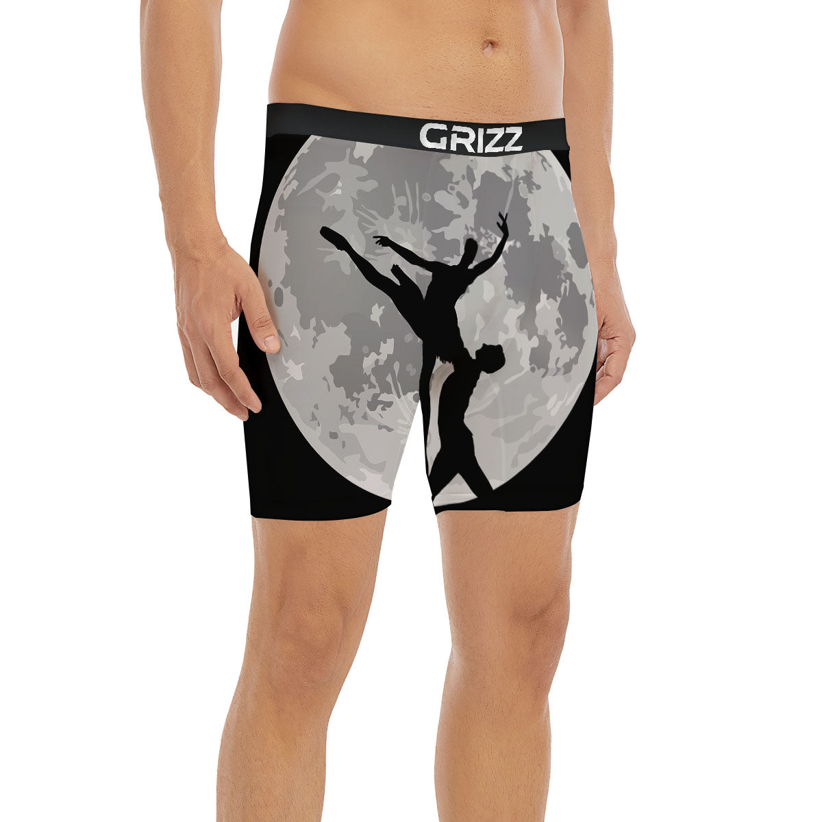 Dance Ballet On The Moon Night Print Boxer Briefs-grizzshop