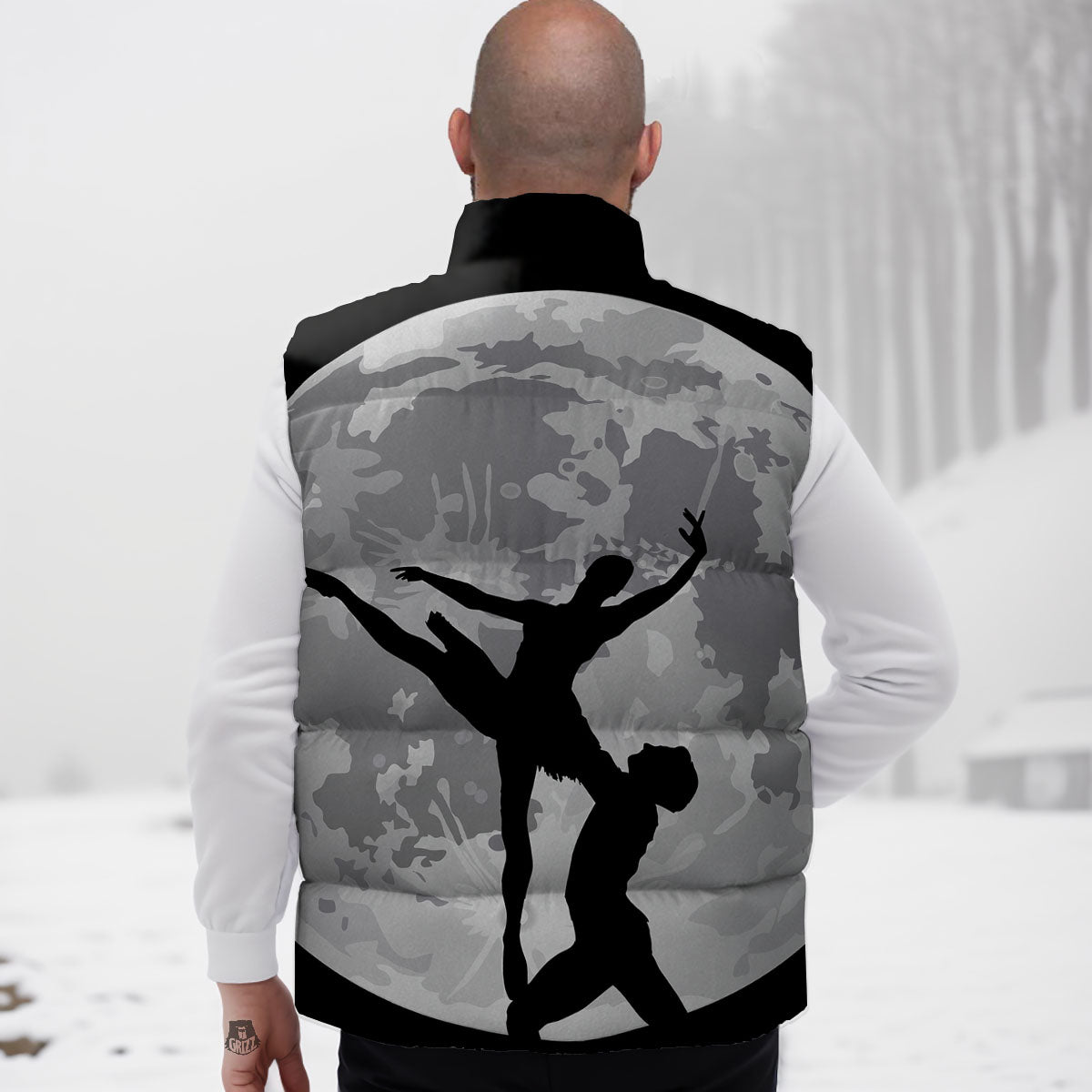 Dance Ballet On The Moon Night Print Down Vest