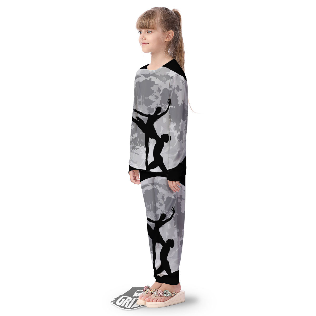 Dance Ballet On The Moon Night Print Kid's Pajamas-grizzshop