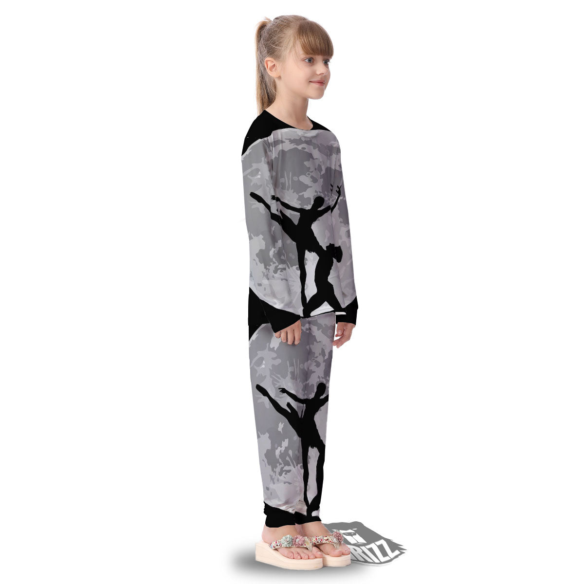 Dance Ballet On The Moon Night Print Kid's Pajamas-grizzshop