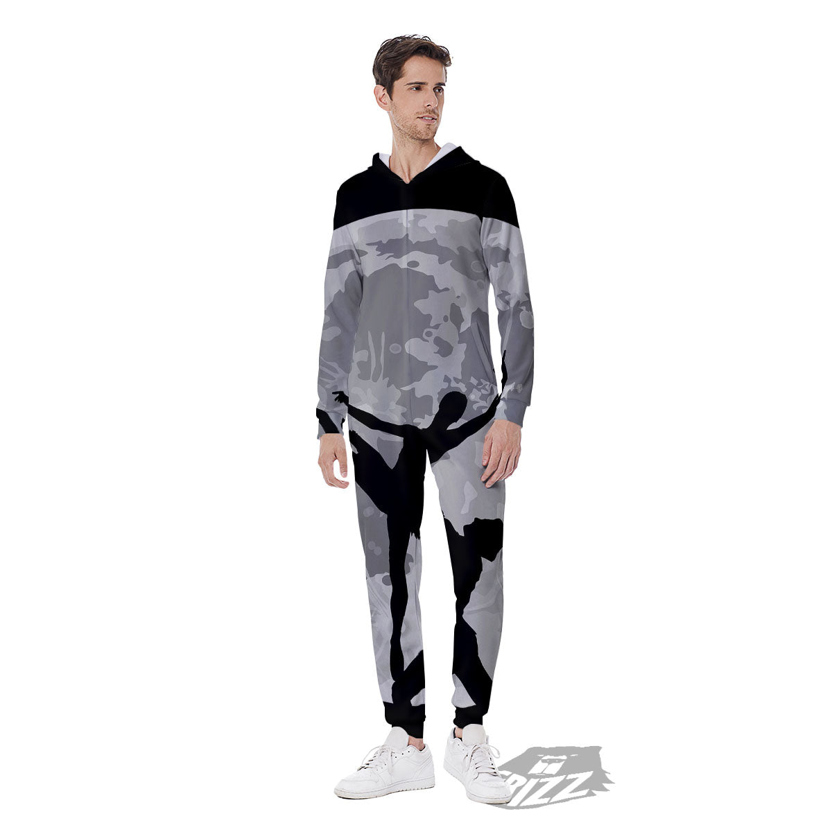 Dance Ballet On The Moon Night Print Men's Jumpsuit-grizzshop