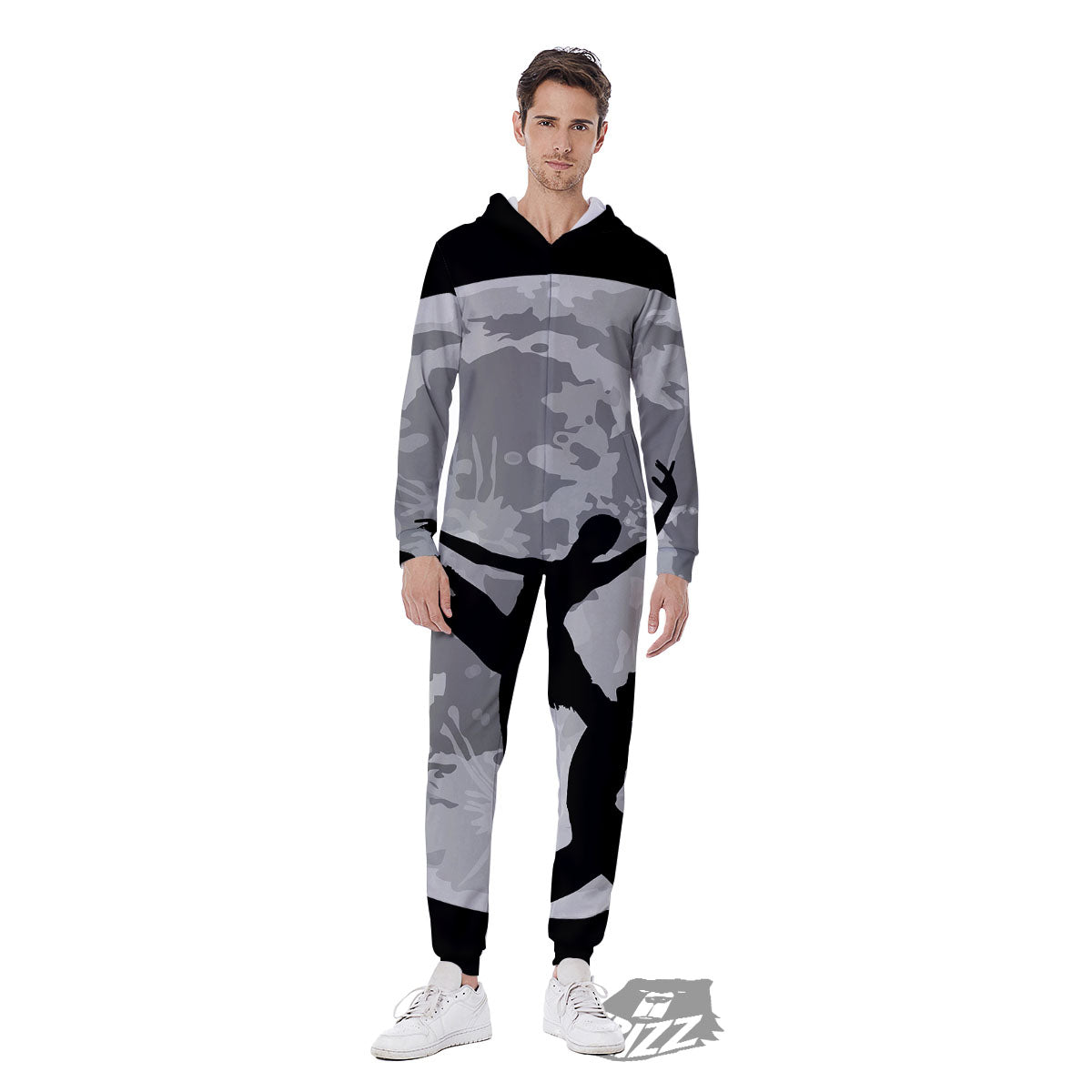 Dance Ballet On The Moon Night Print Men's Jumpsuit-grizzshop