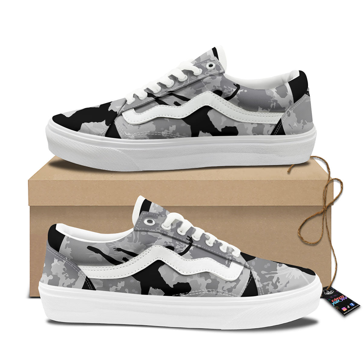 Dance Ballet On The Moon Night Print Skate Shoes-grizzshop