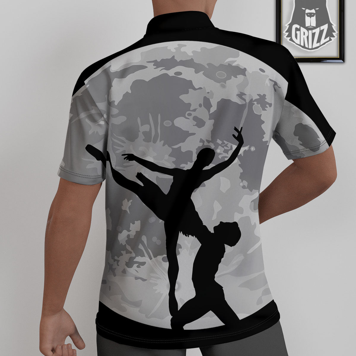 Dance Ballet On The Moon Night Print Untucked Shirts-grizzshop