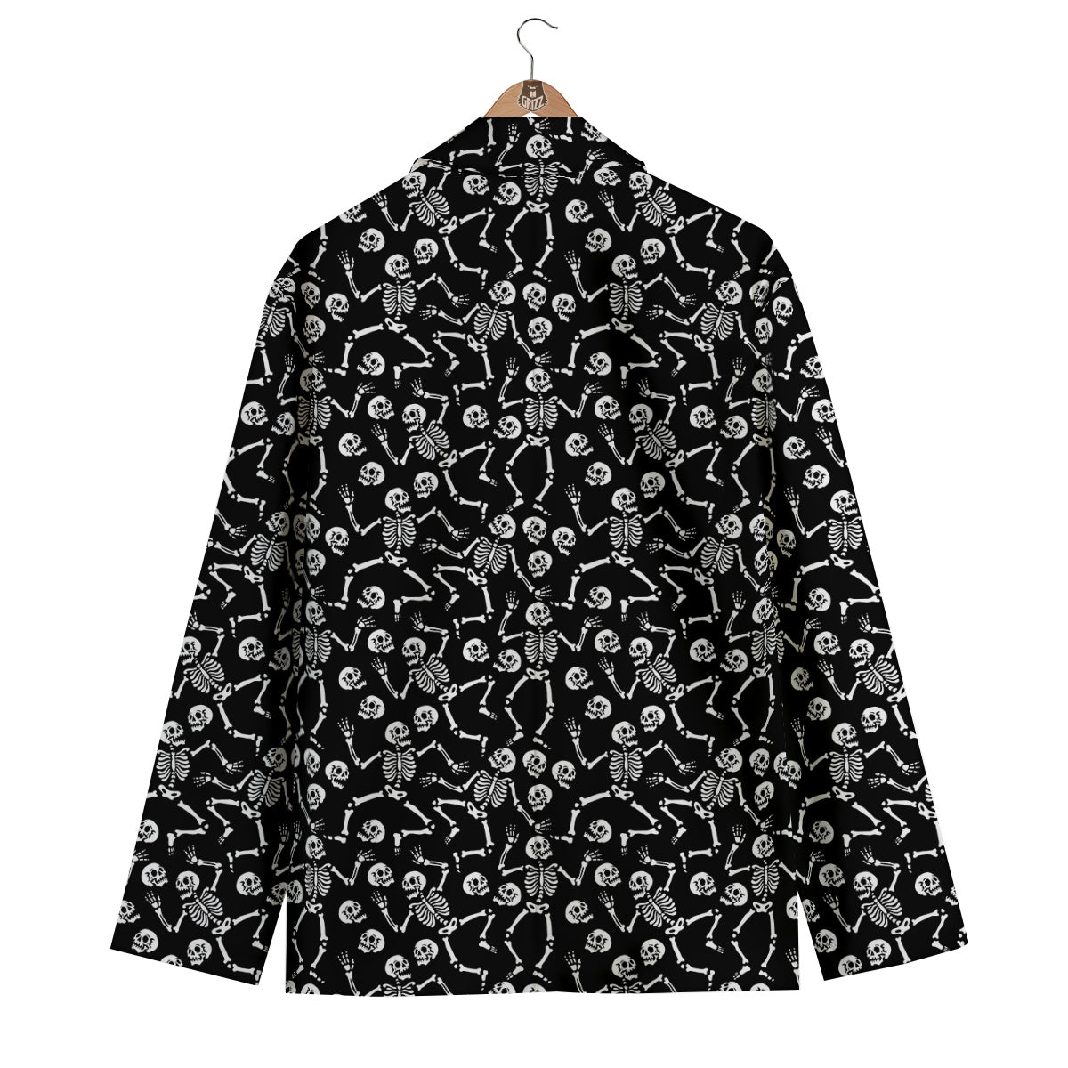 Dancing Party Skeleton Print Pattern Men's Blazer-grizzshop