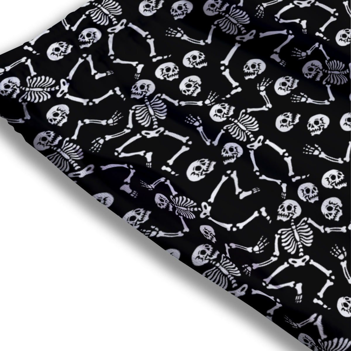 Dancing Party Skeleton Print Pattern Mesh Shorts