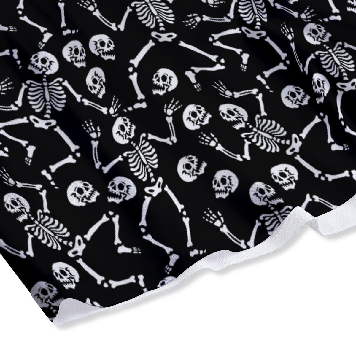 Dancing Party Skeleton Print Pattern Mesh Shorts