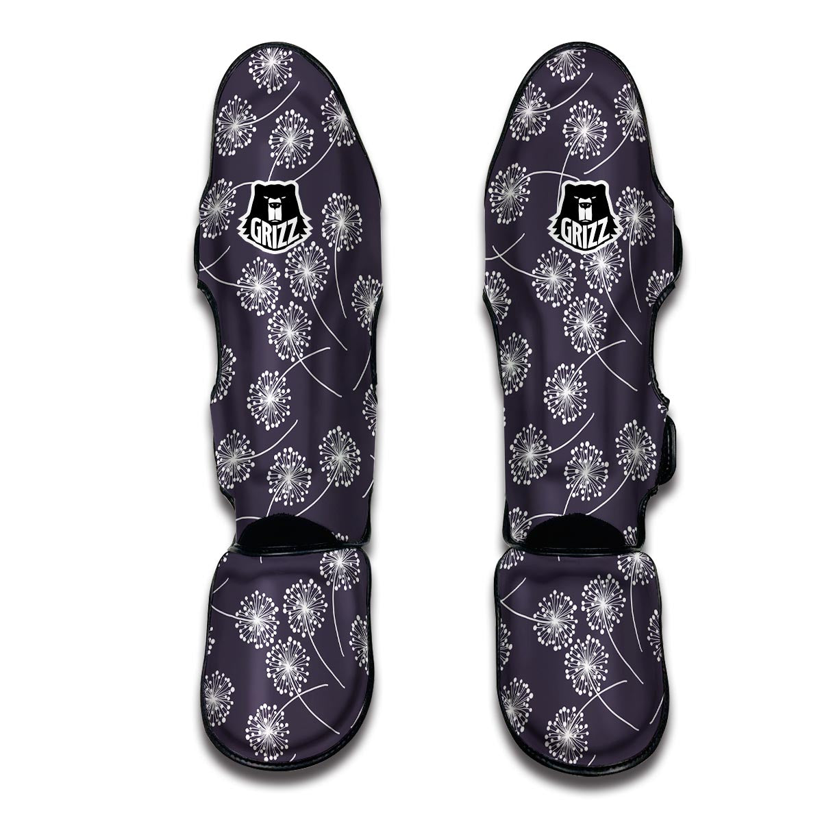 Bandana White Paisley Print Pattern Muay Thai Shin Guards