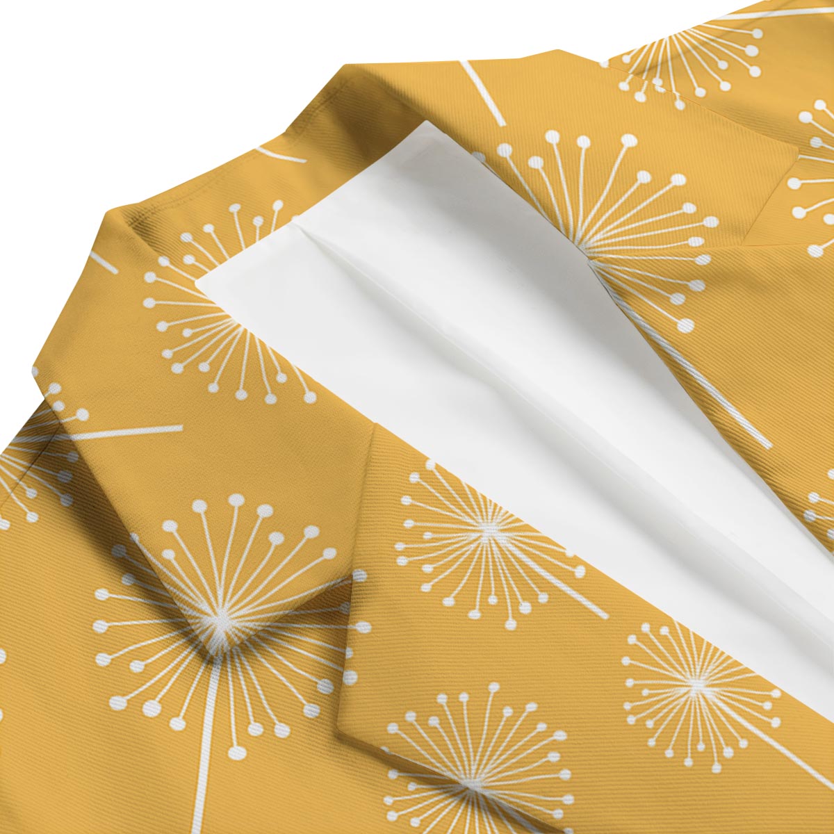 Dandelion Yellow Pattern Print Men's Blazer-grizzshop