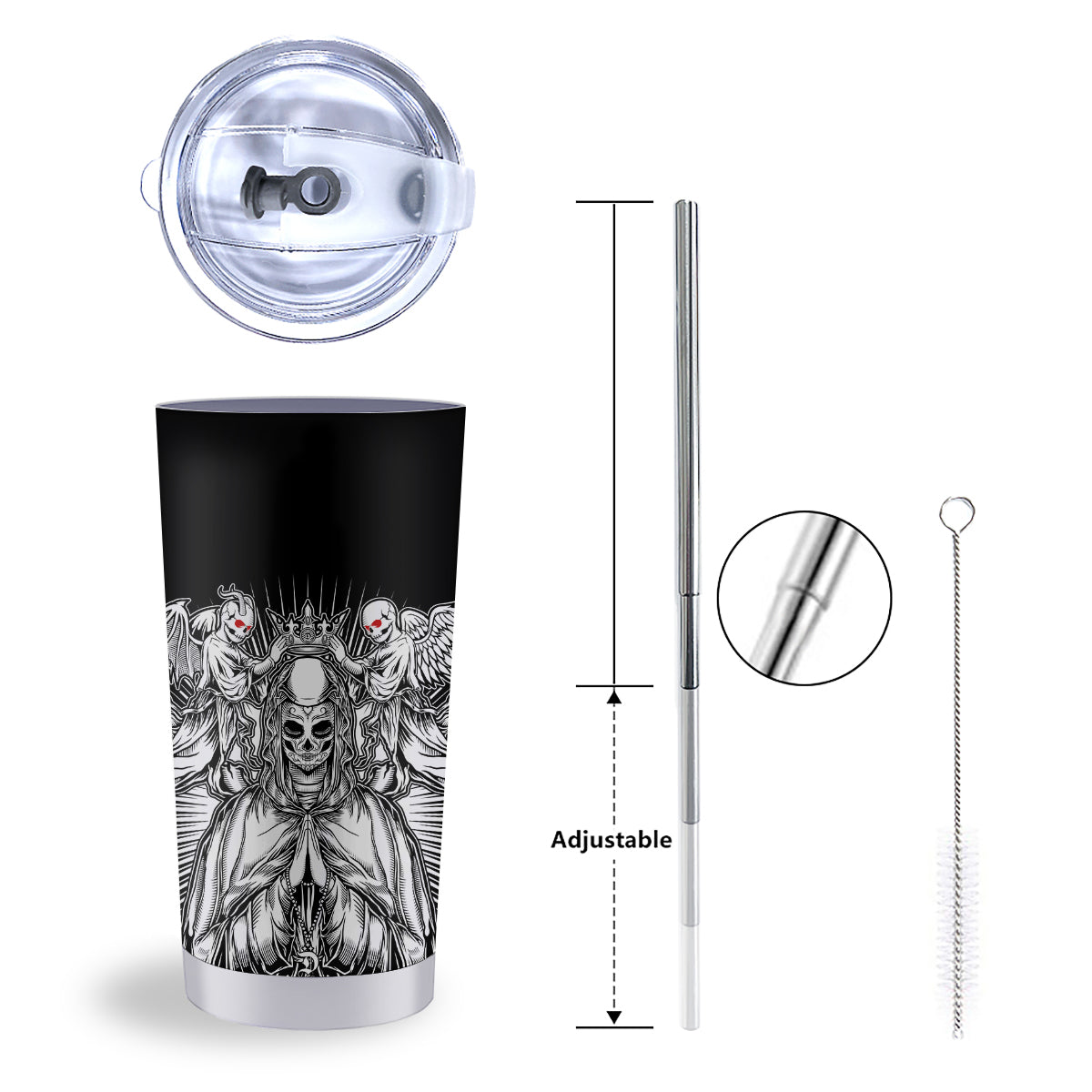 Dark Angel Of Death Print Tumbler-grizzshop
