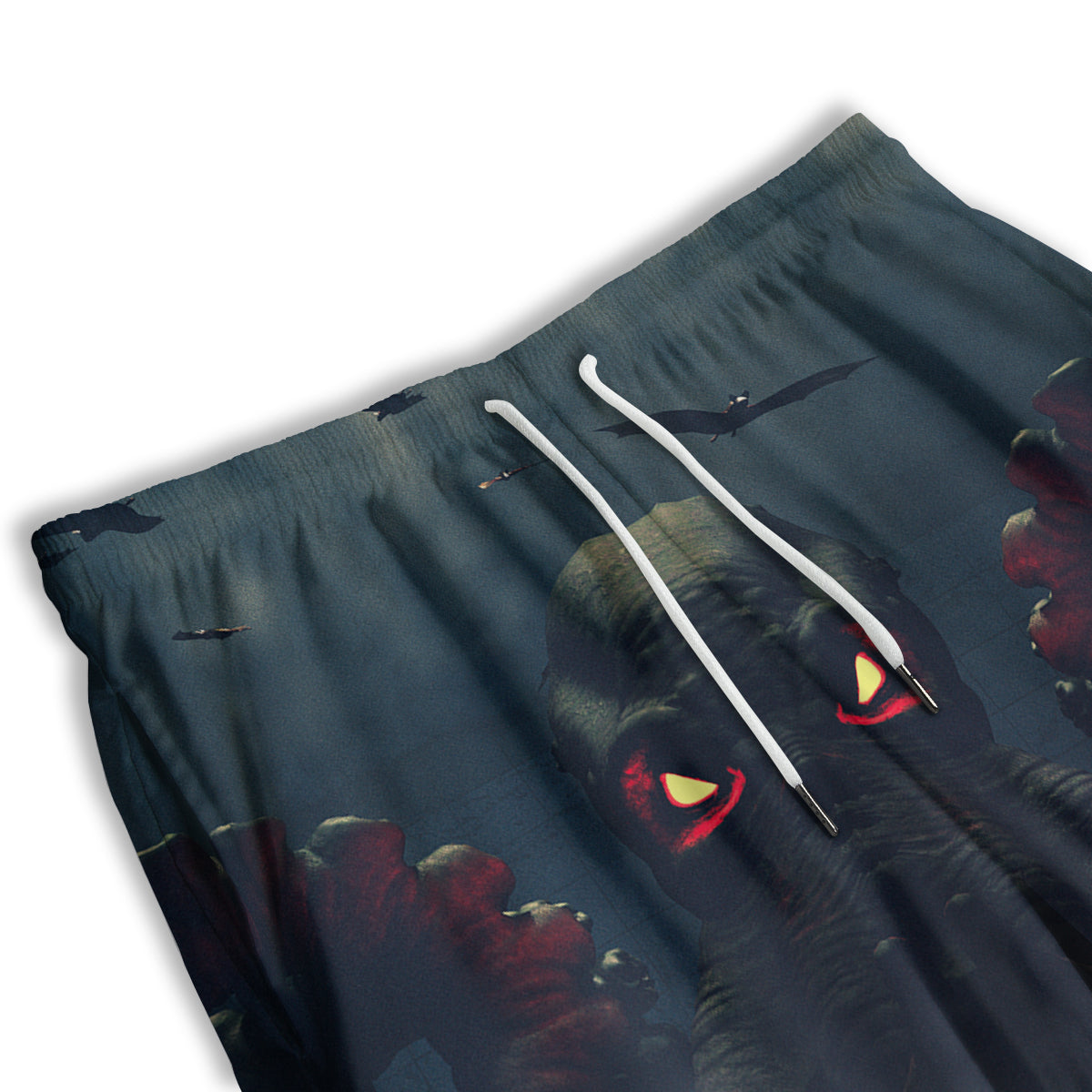 Dark Cthulhu Octopus And Bones Print Men's Athletic Shorts