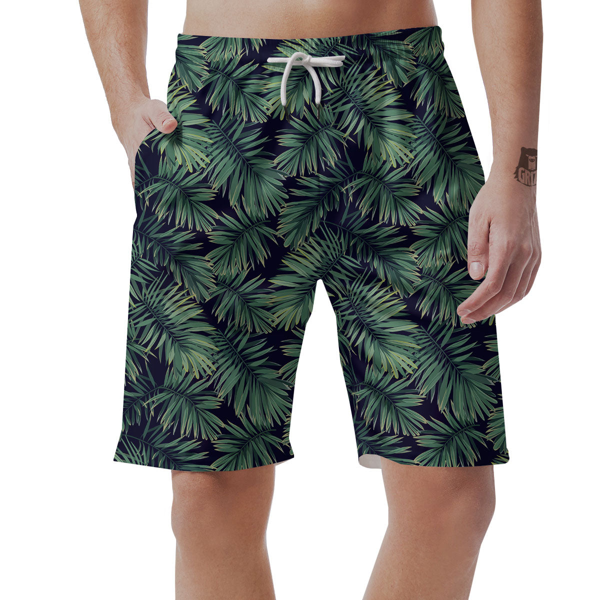 Palm Tree Print Pattern Muay Thai Boxing Shorts