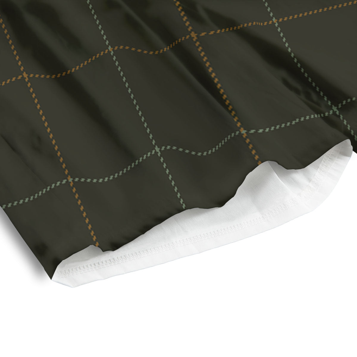 Dark Green Tattersall Print Pattern Men's Athletic Shorts