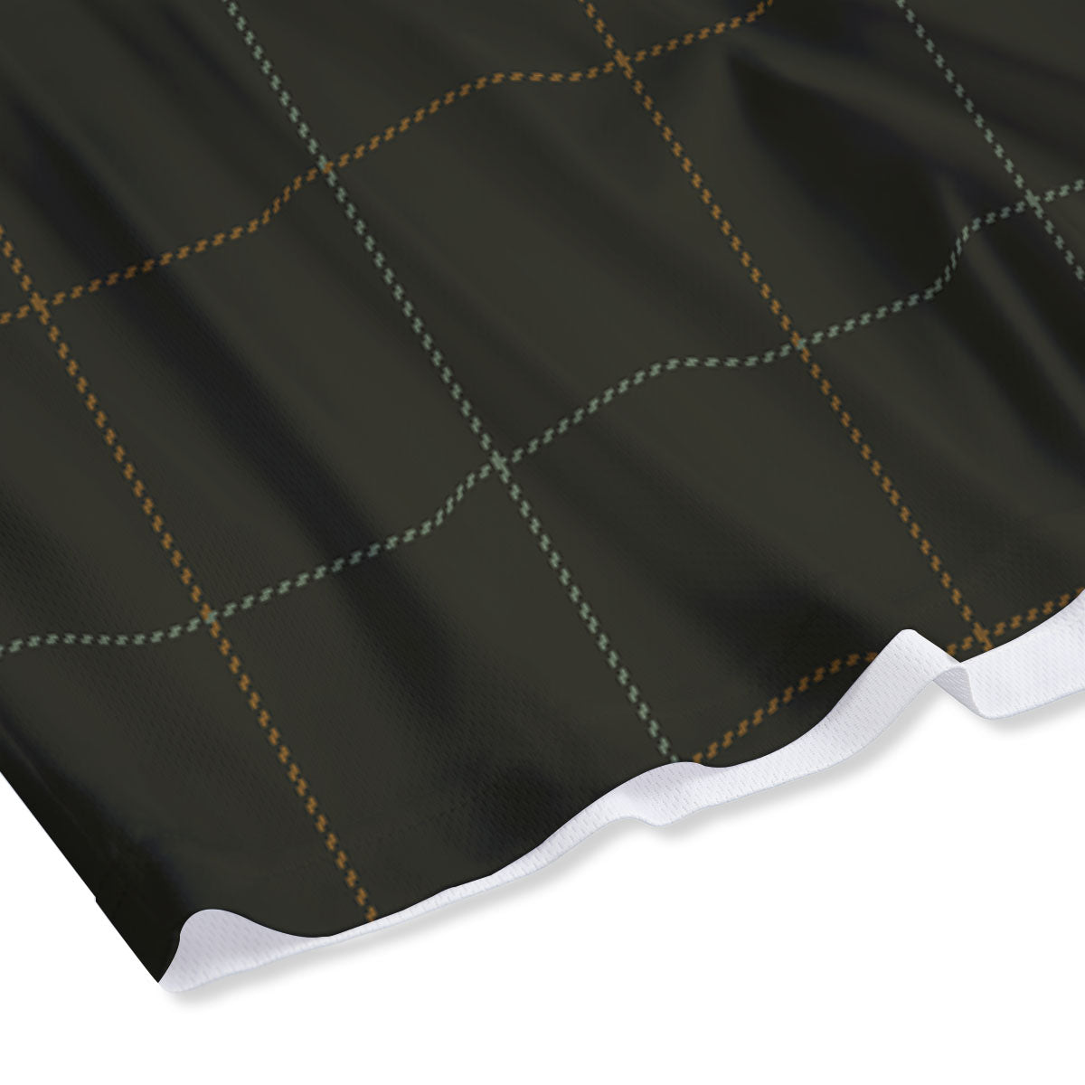 Dark Green Tattersall Print Pattern Mesh Shorts