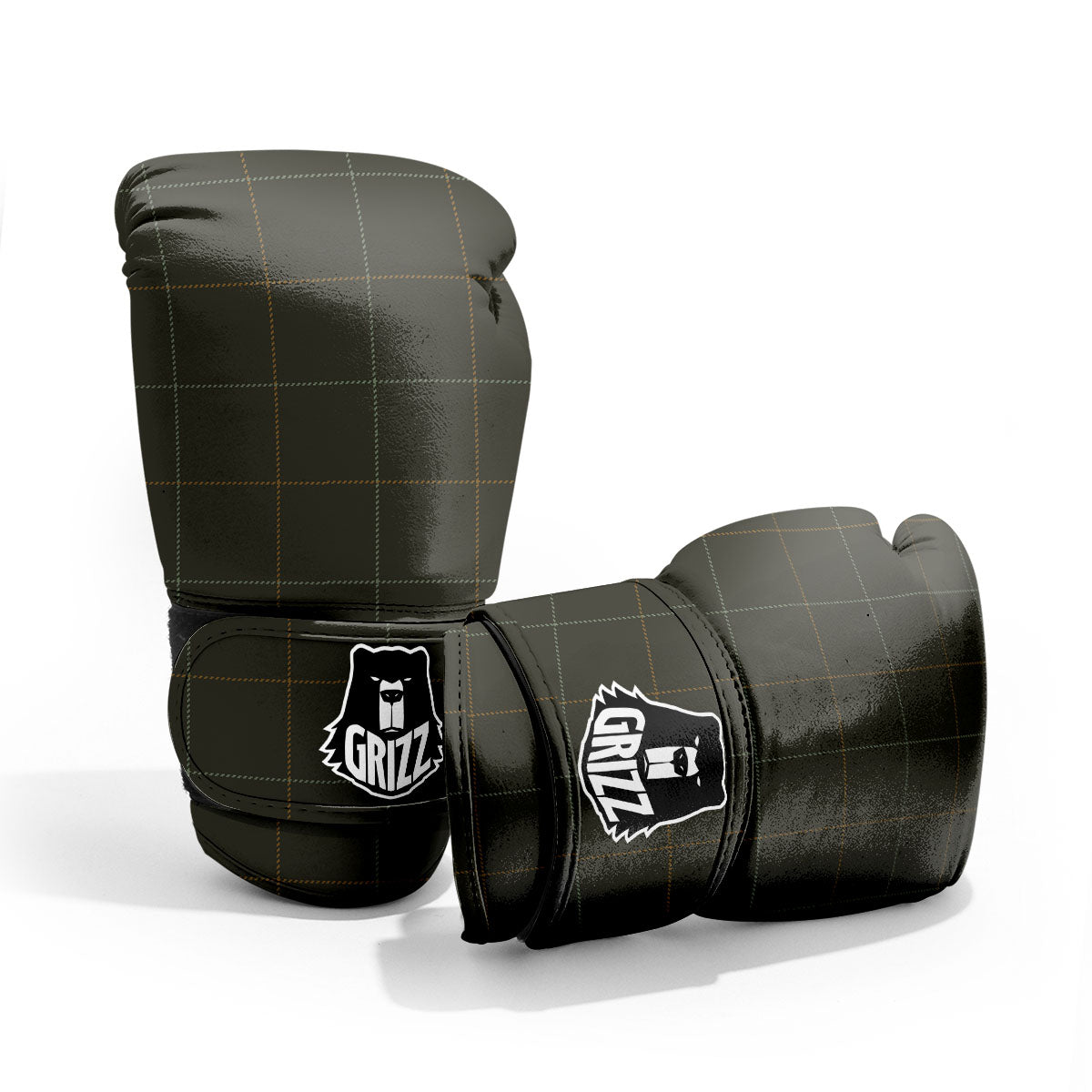 Dark Green Tattersall Print Pattern Pro Boxing Glove