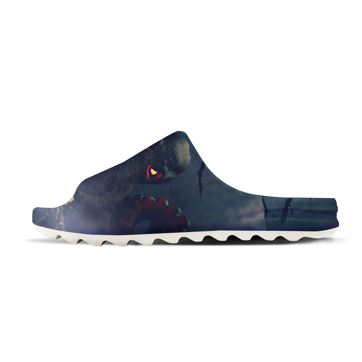 Dark Cthulhu Octopus And Bones Print Sandals-grizzshop