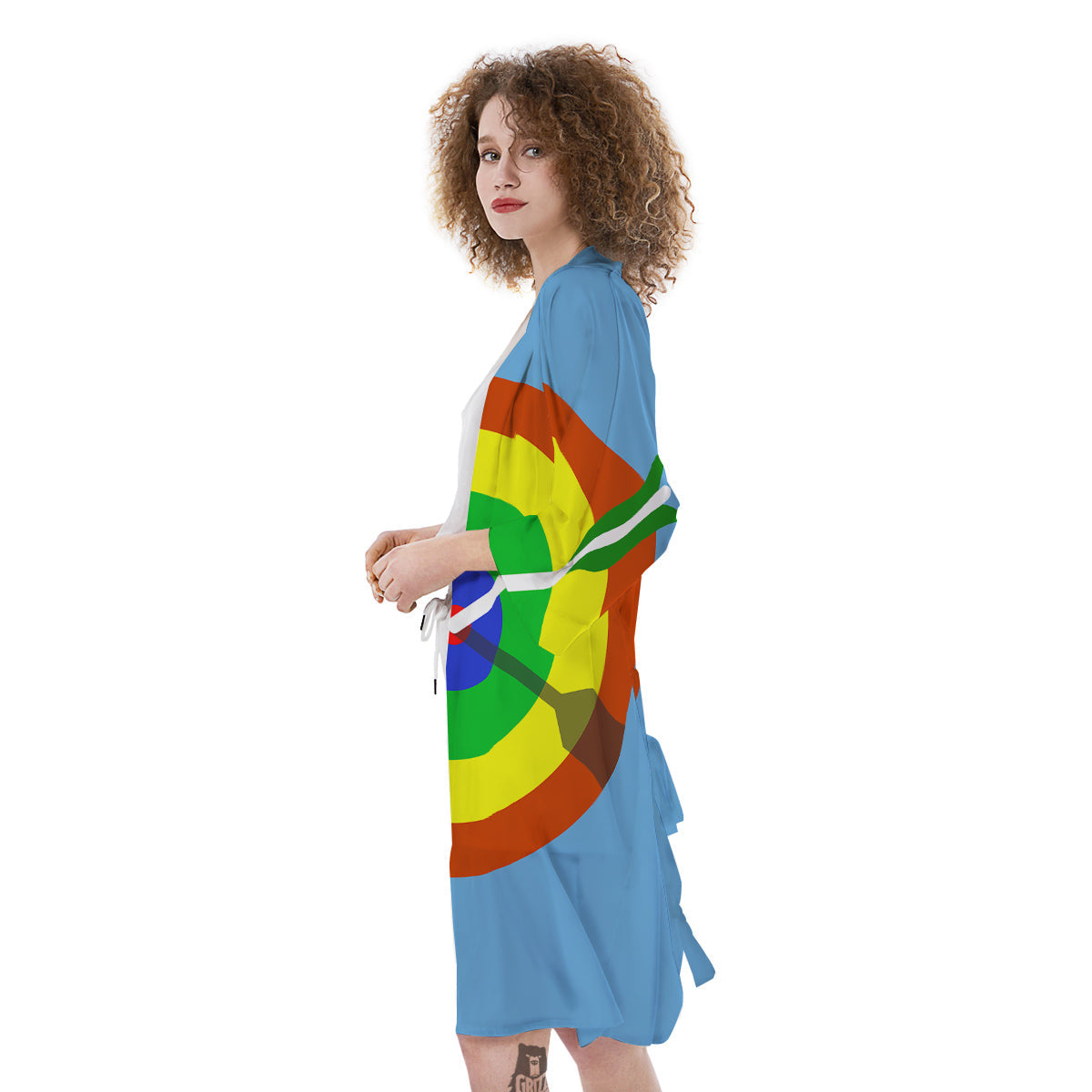 Dartboard And Colorful Darts Print Kimono-grizzshop