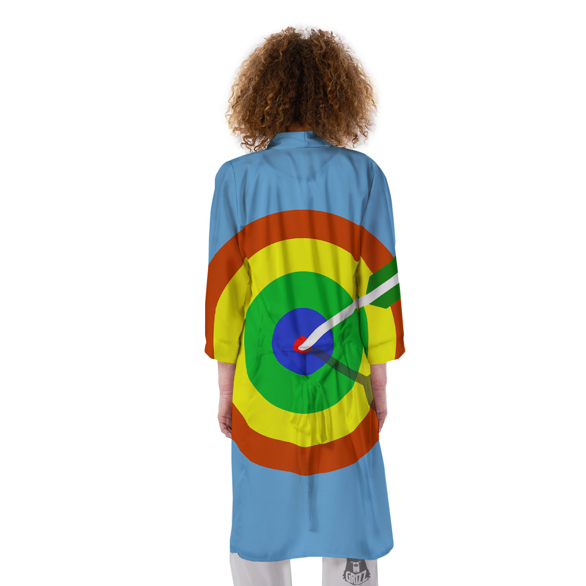 Dartboard And Colorful Darts Print Kimono-grizzshop