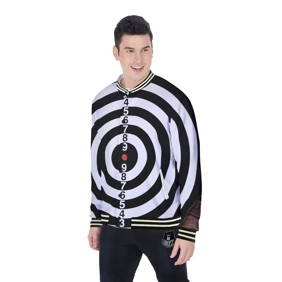 Dartboard Classic Print Baseball Jacket-grizzshop