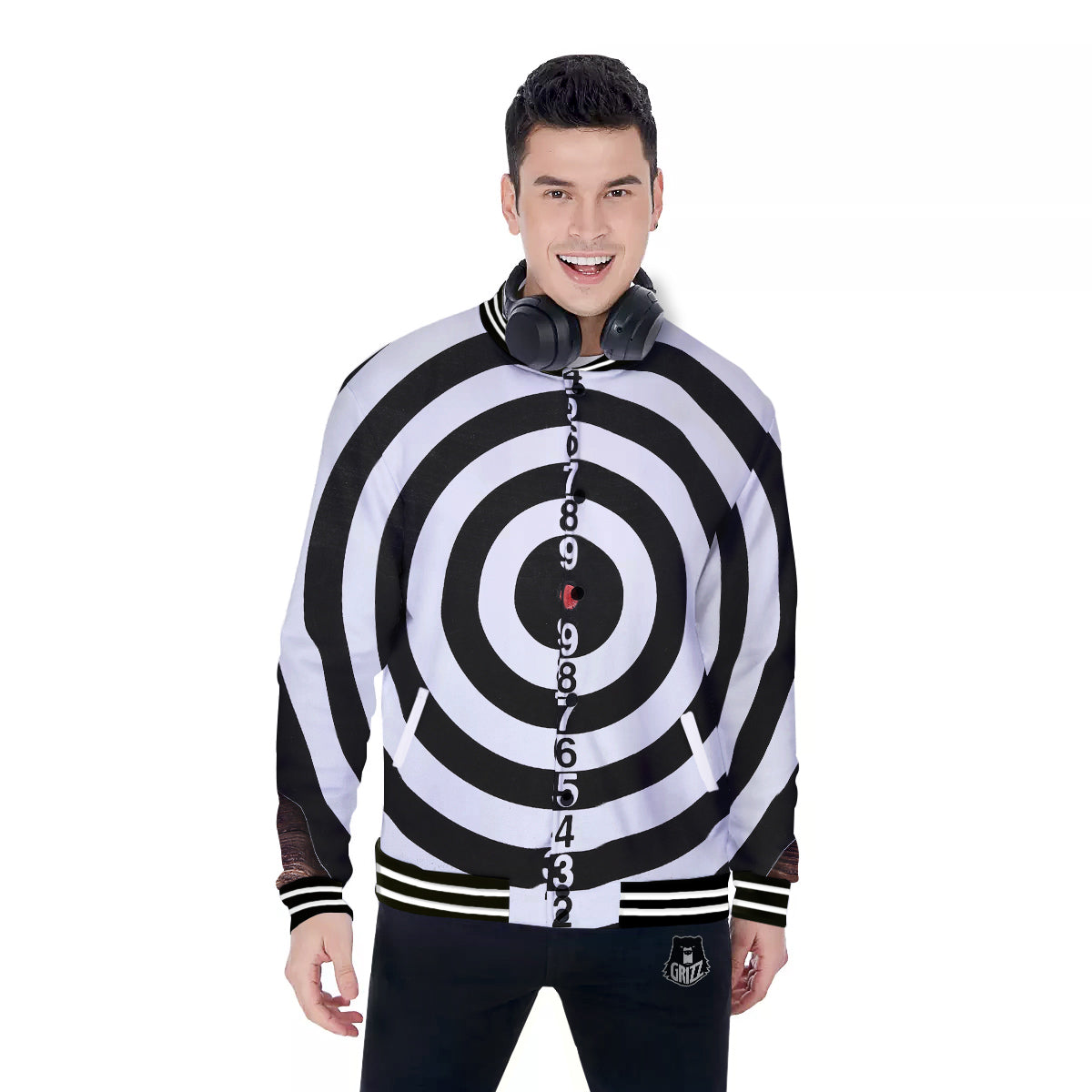 Dartboard Classic Print Baseball Jacket-grizzshop